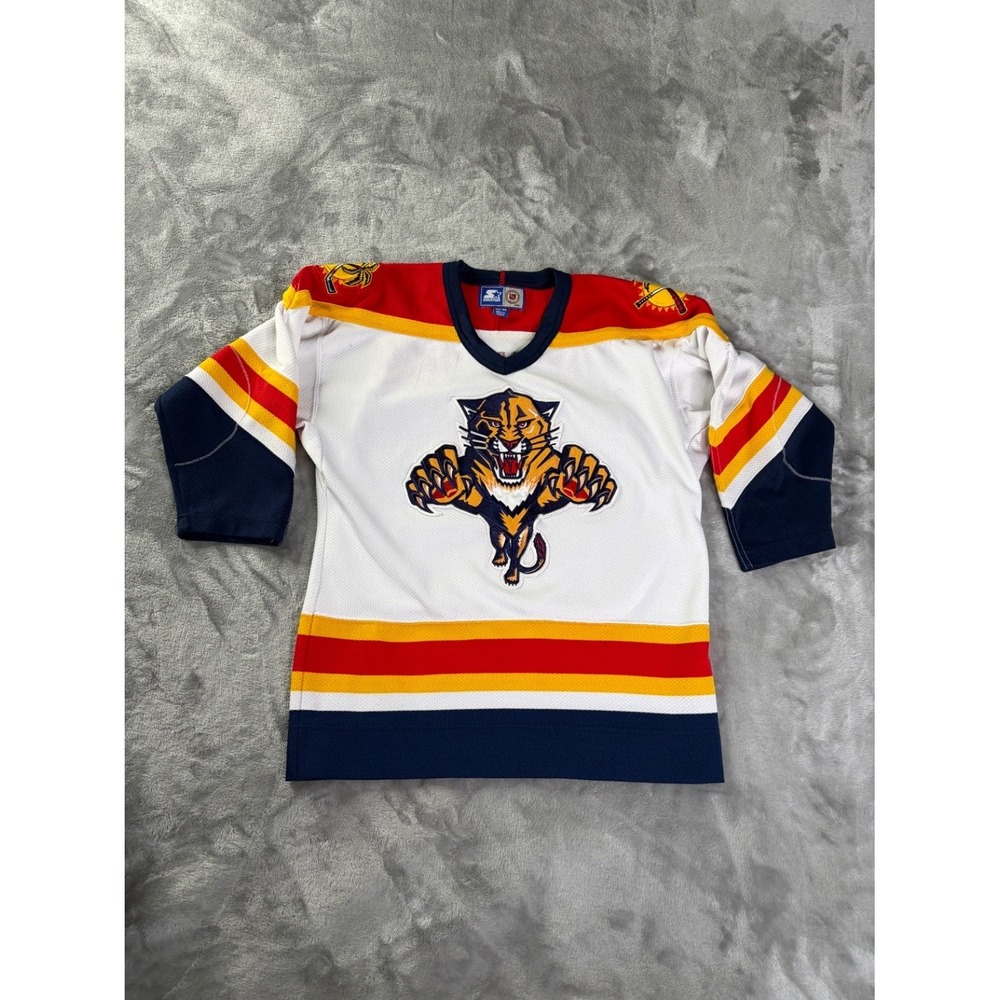 Vintage 90s Florida Panthers Ed Jovanovski 55 Starter NHL Hockey Jersey Mens S/M